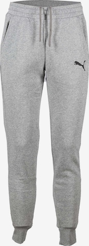 Effilé Pantalon de sport 'Teamgoal 23' PUMA en gris : devant