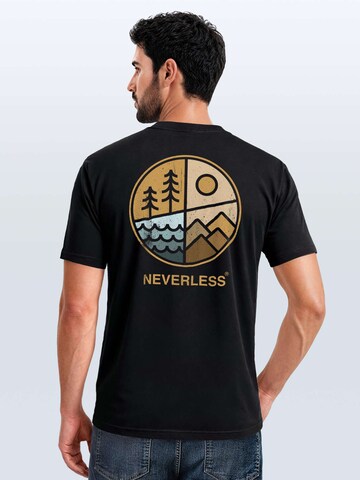 Neverless Shirt 'Outdoor Badge'‌‌ in Schwarz