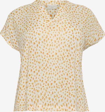 KAFFE CURVE Blouse 'Anny' in Beige: voorkant