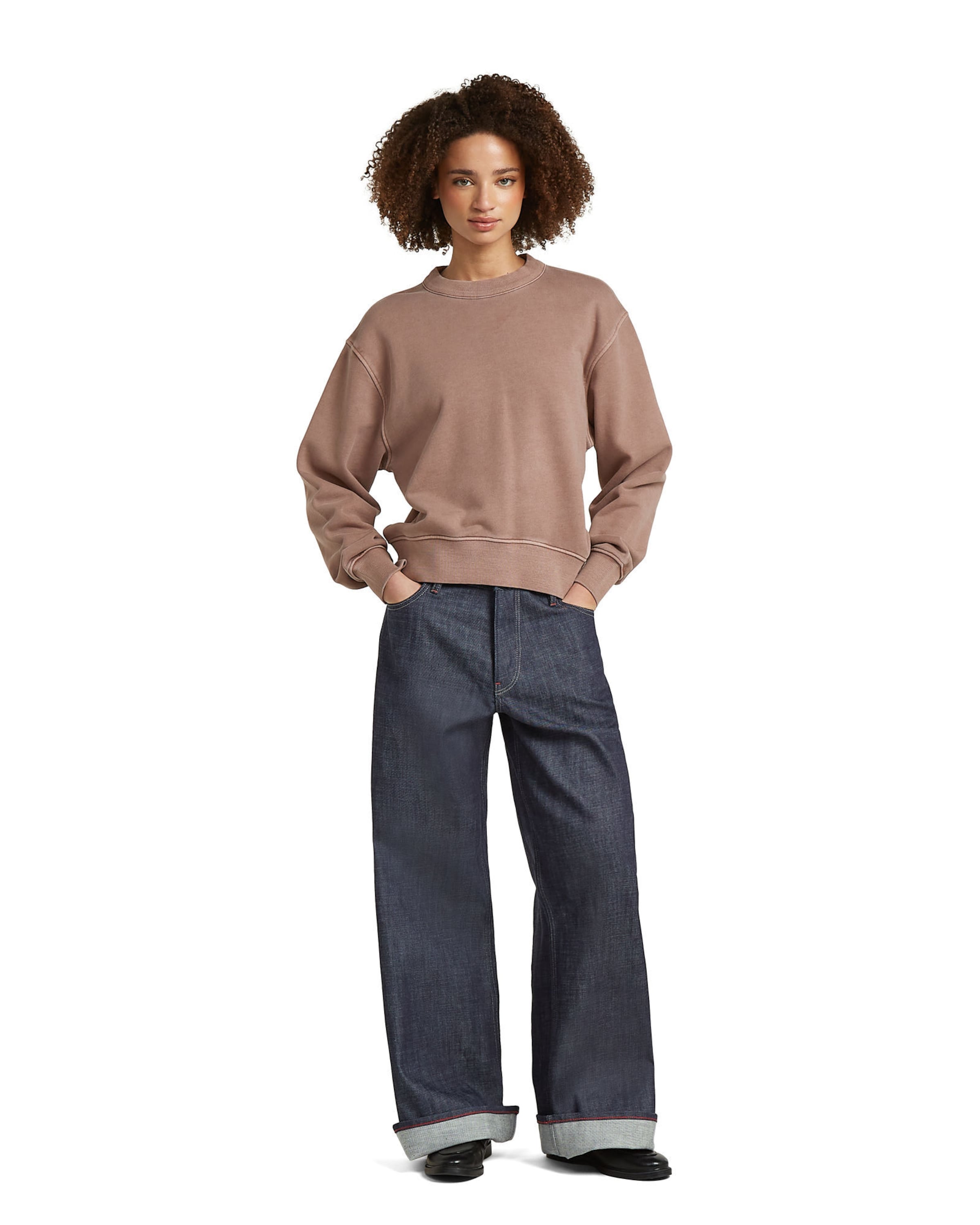 G-STAR Sweatshirt ' ' in Roze: voorkant