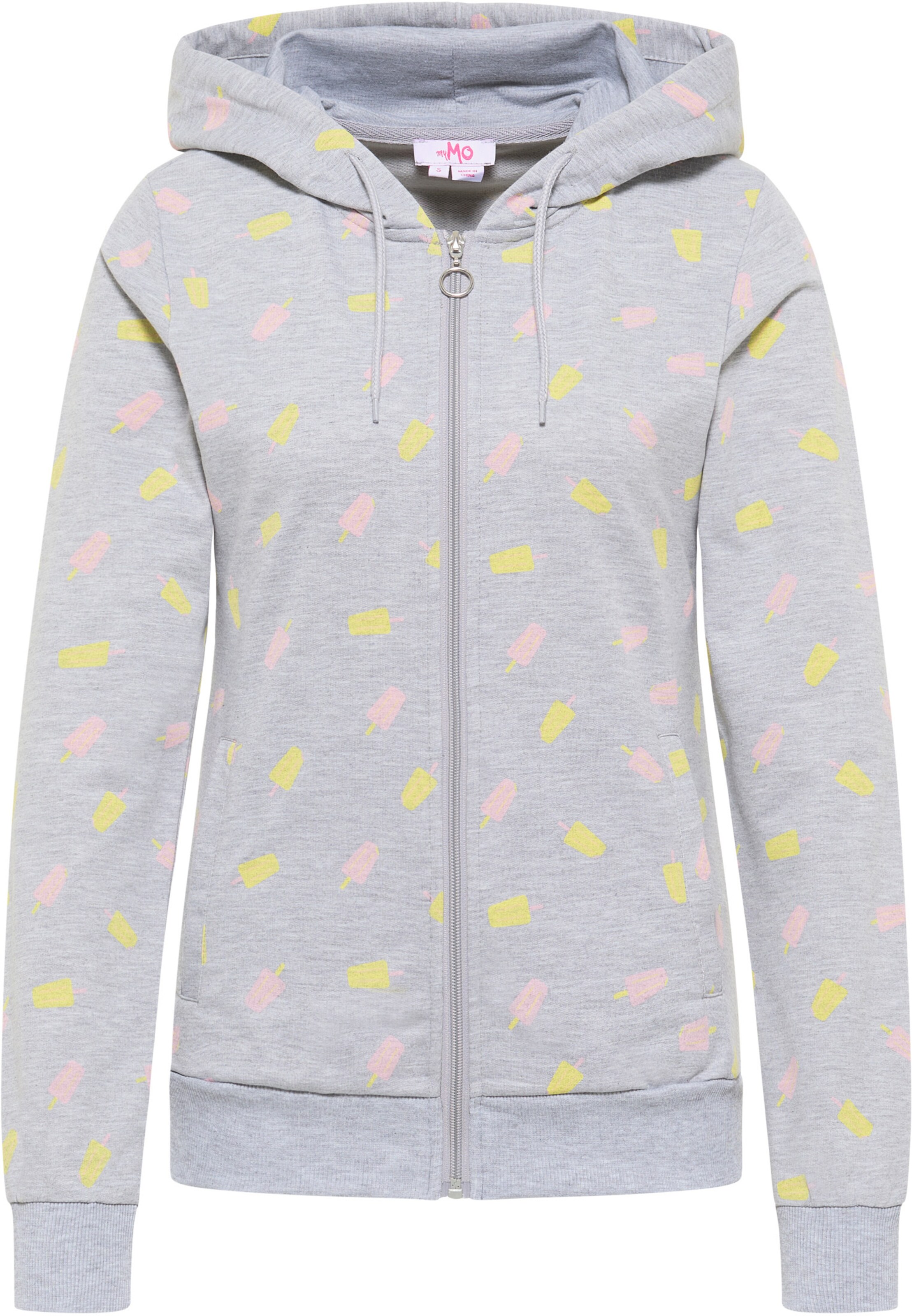 MYMO - Casaco em moletão 'Nolie' em cinzento: frente