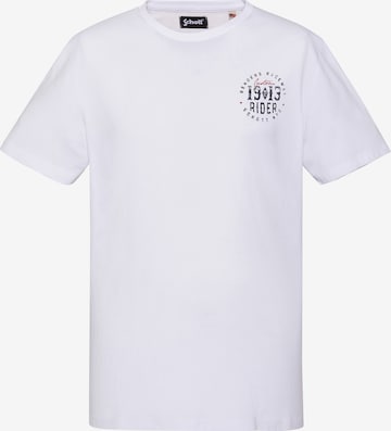T-Shirt Schott NYC en blanc : devant