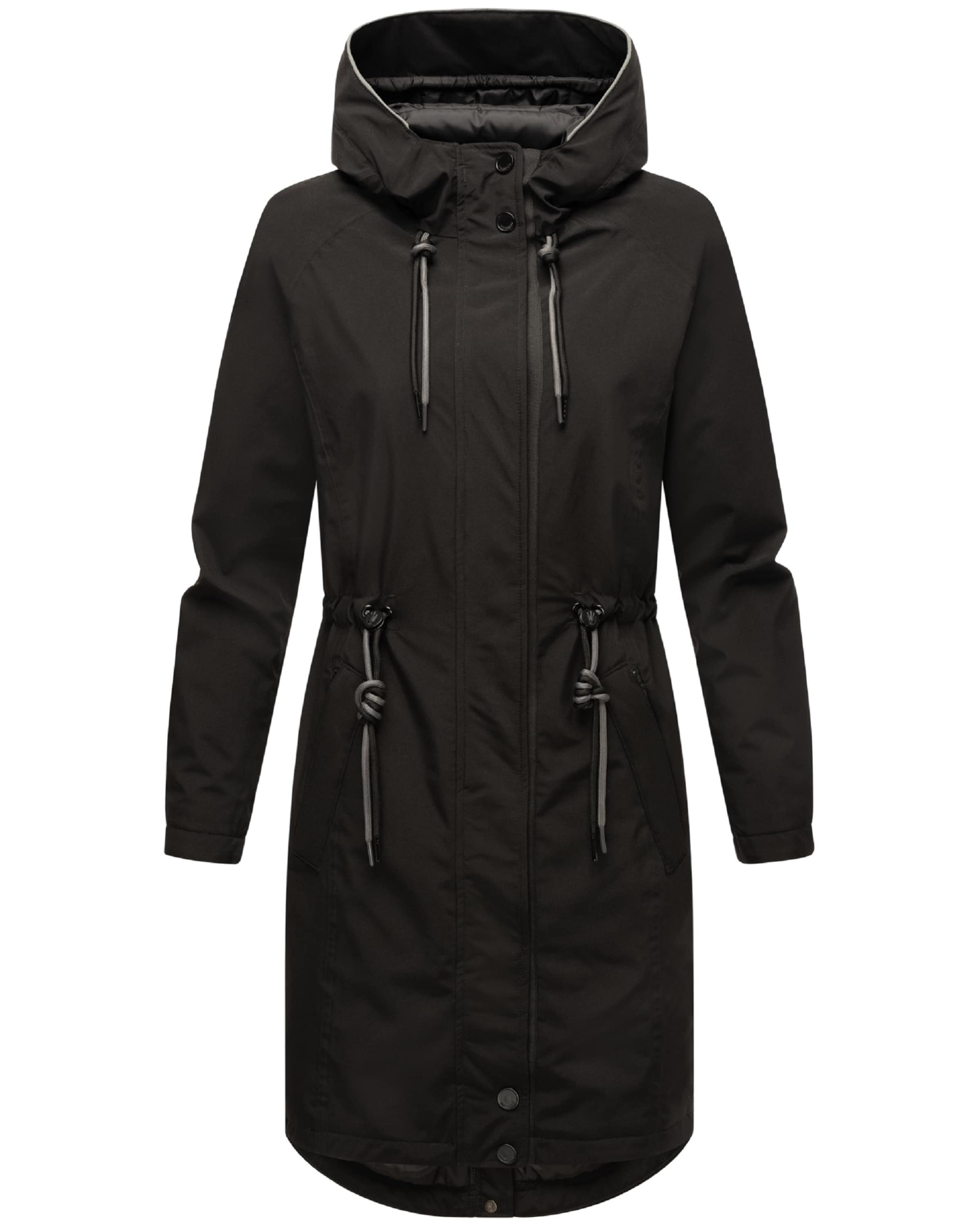 MARIKOOPrijelazni kaput 'Megumii 16' - crna boja: prednji dio