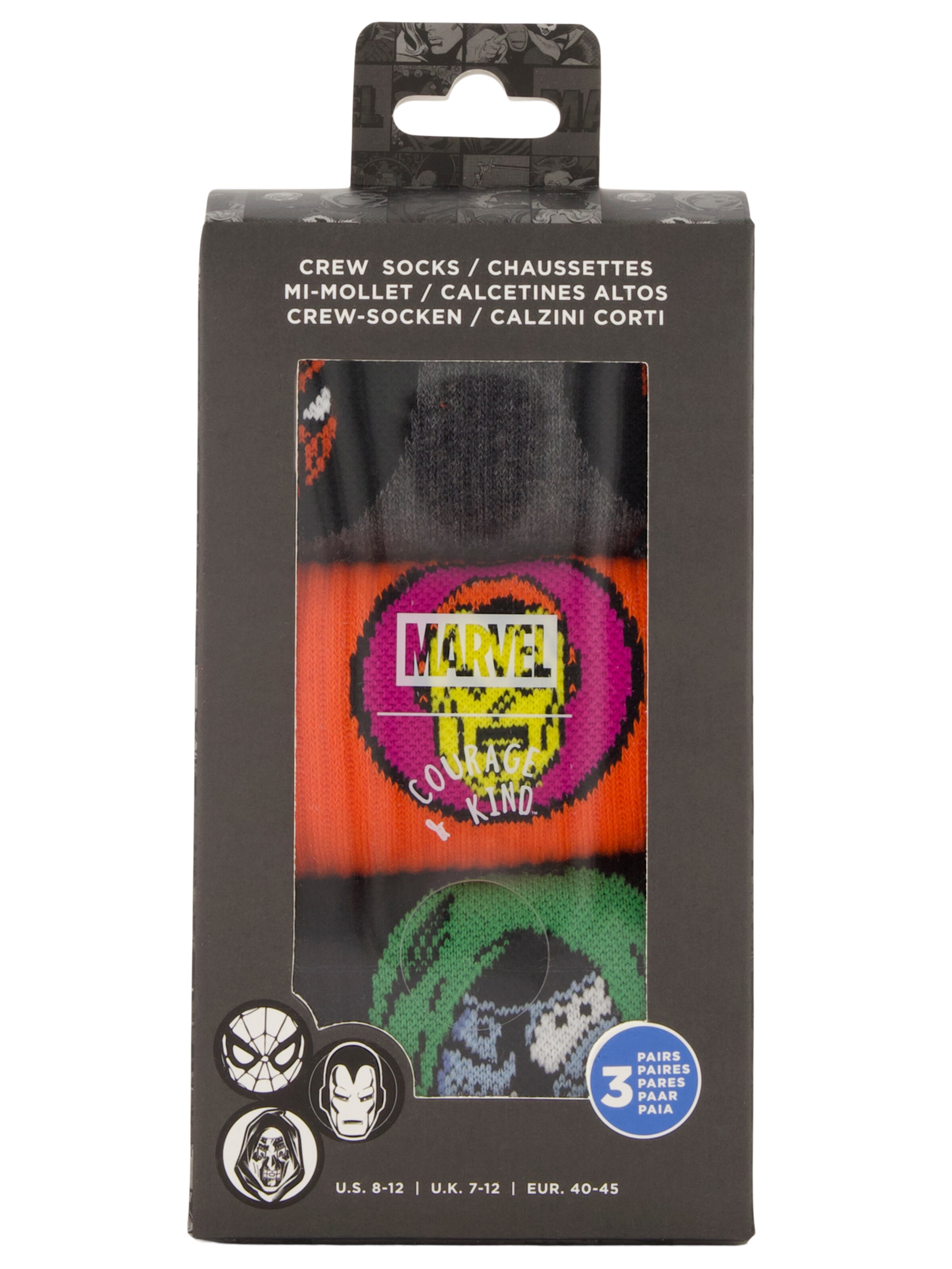 Chaussettes 'Marvel Comics' DISNEY en gris