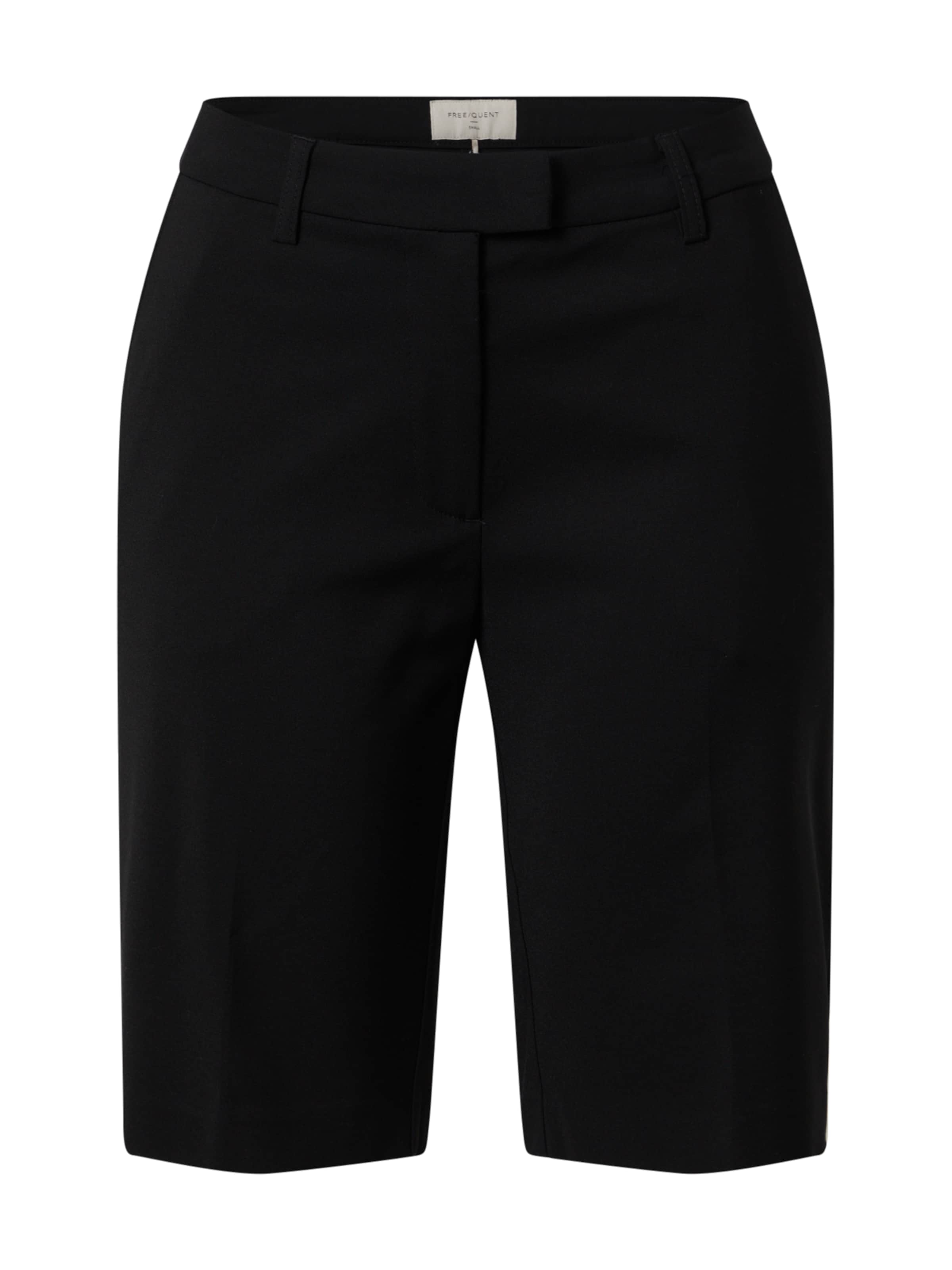 Freequent Úzky strih Nohavice s pukmi 'ISABELLA' - Čierna: predná strana