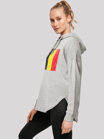 F4NT4STIC Sweatshirt 'Belgium Belgien Flagge' in Grijs