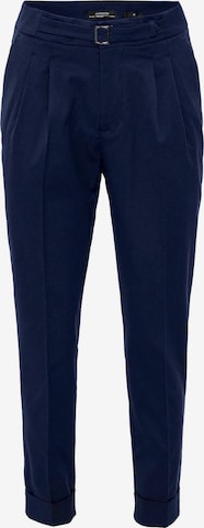 Antioch Tapered Trousers with creases in Blue: front