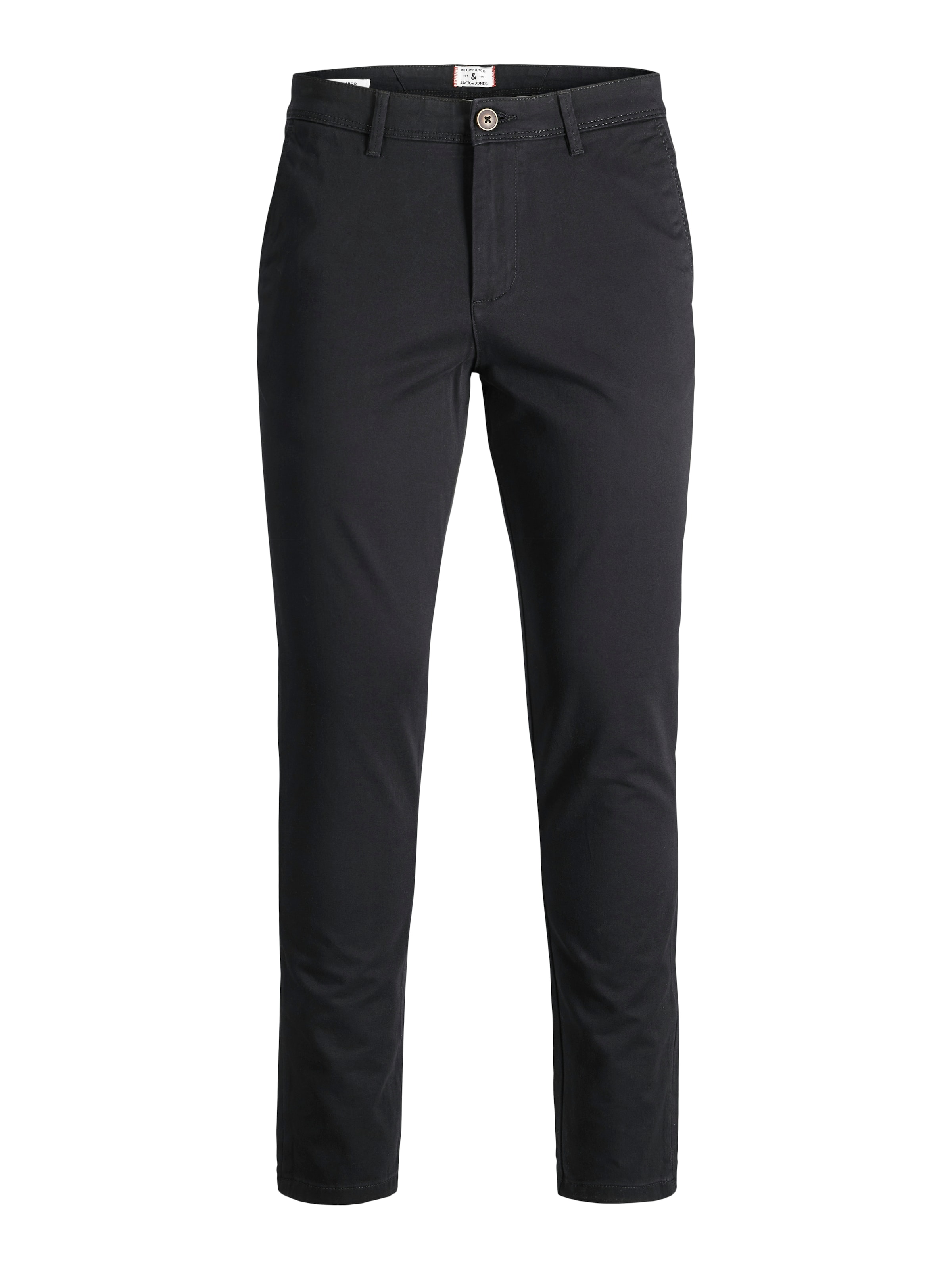JACK & JONES - Slimfit Pantalón chino 'JJIMarco JJBowie' en negro: frente