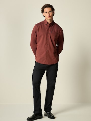 Next Regular fit Button Up Shirt in Red