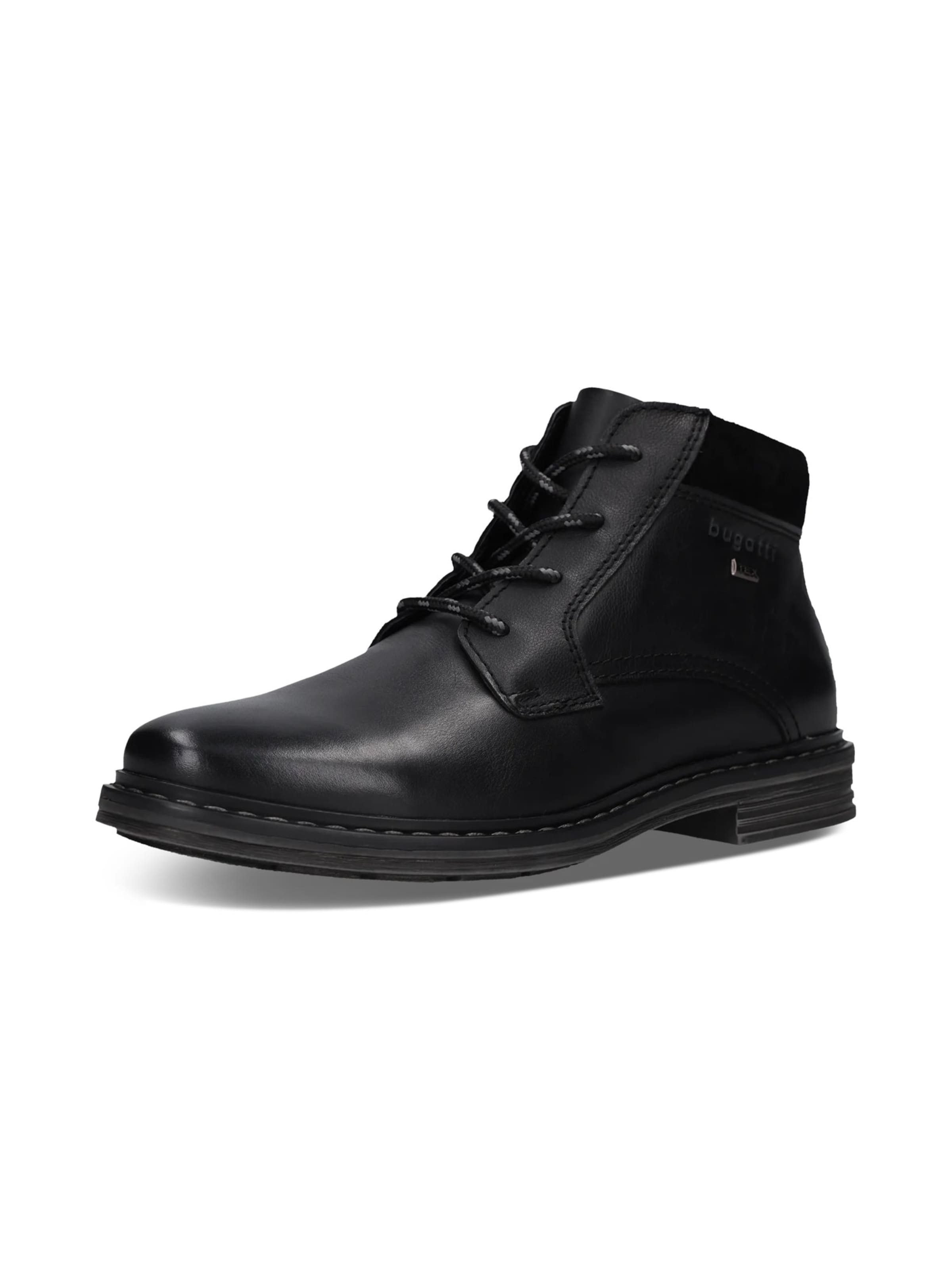 bugatti Schnürboots in Schwarz: Vorderseite