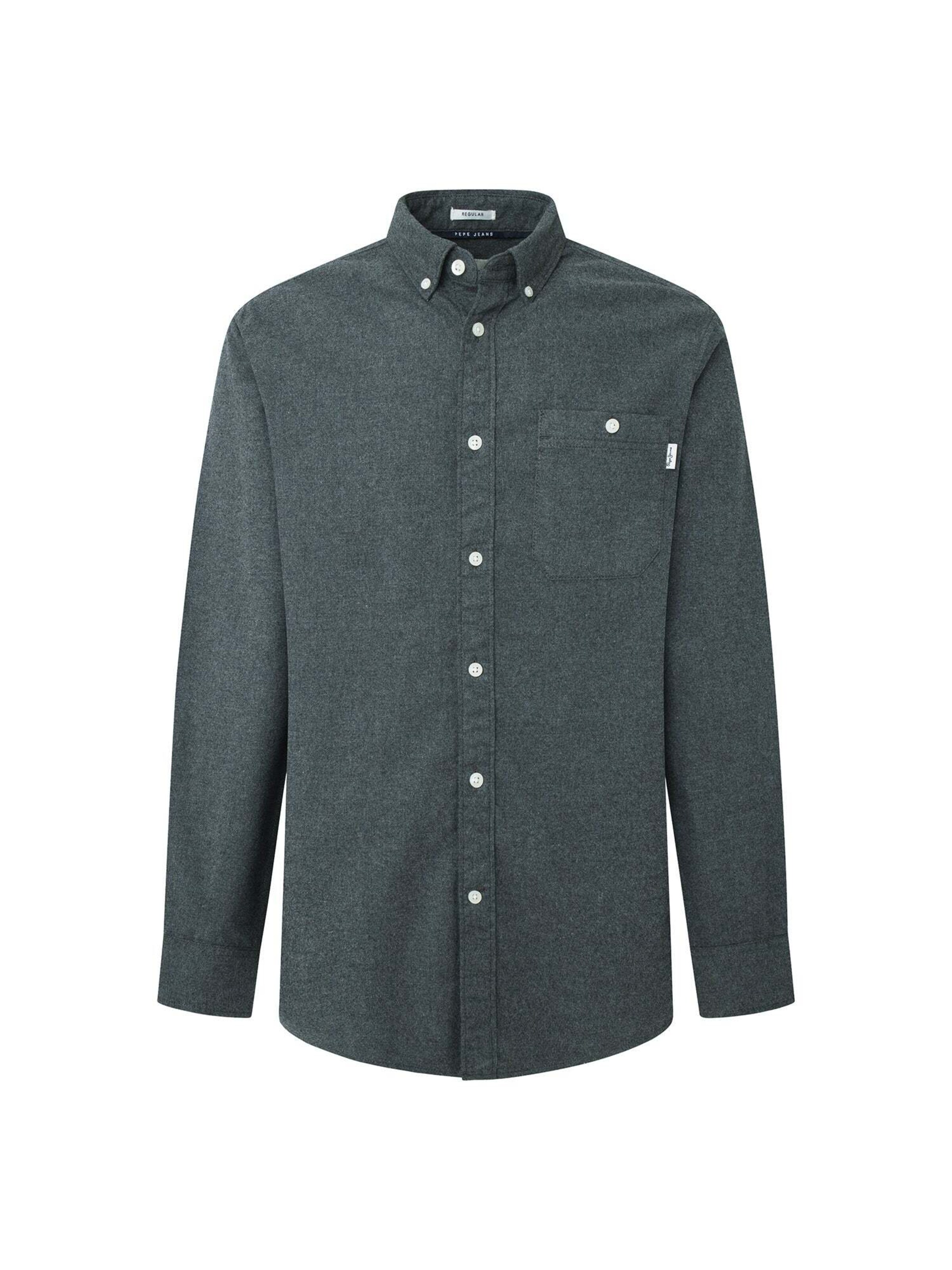 Pepe Jeans Regular Fit Hemd 'MIKE' in Grau: Vorderseite