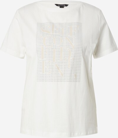 COMMA T-shirt en cappuccino / graphite / blanc, Vue avec produit