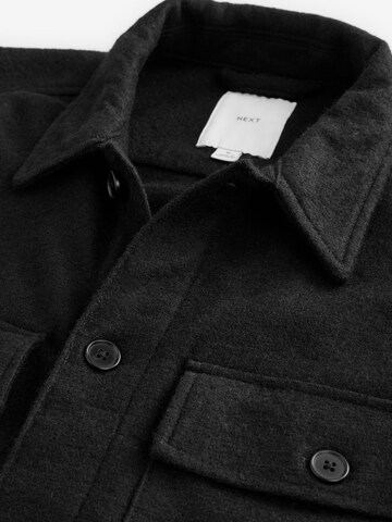 Next Regular fit Button Up Shirt in Black
