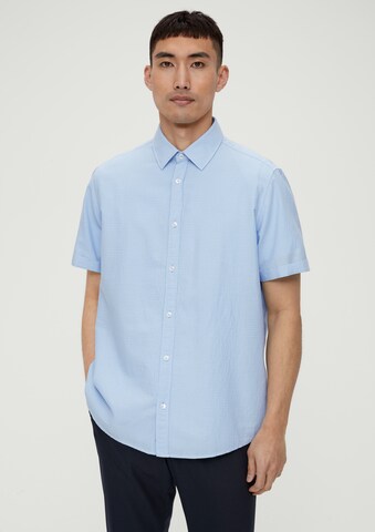 s.Oliver - Ajuste regular Camisa en azul: frente