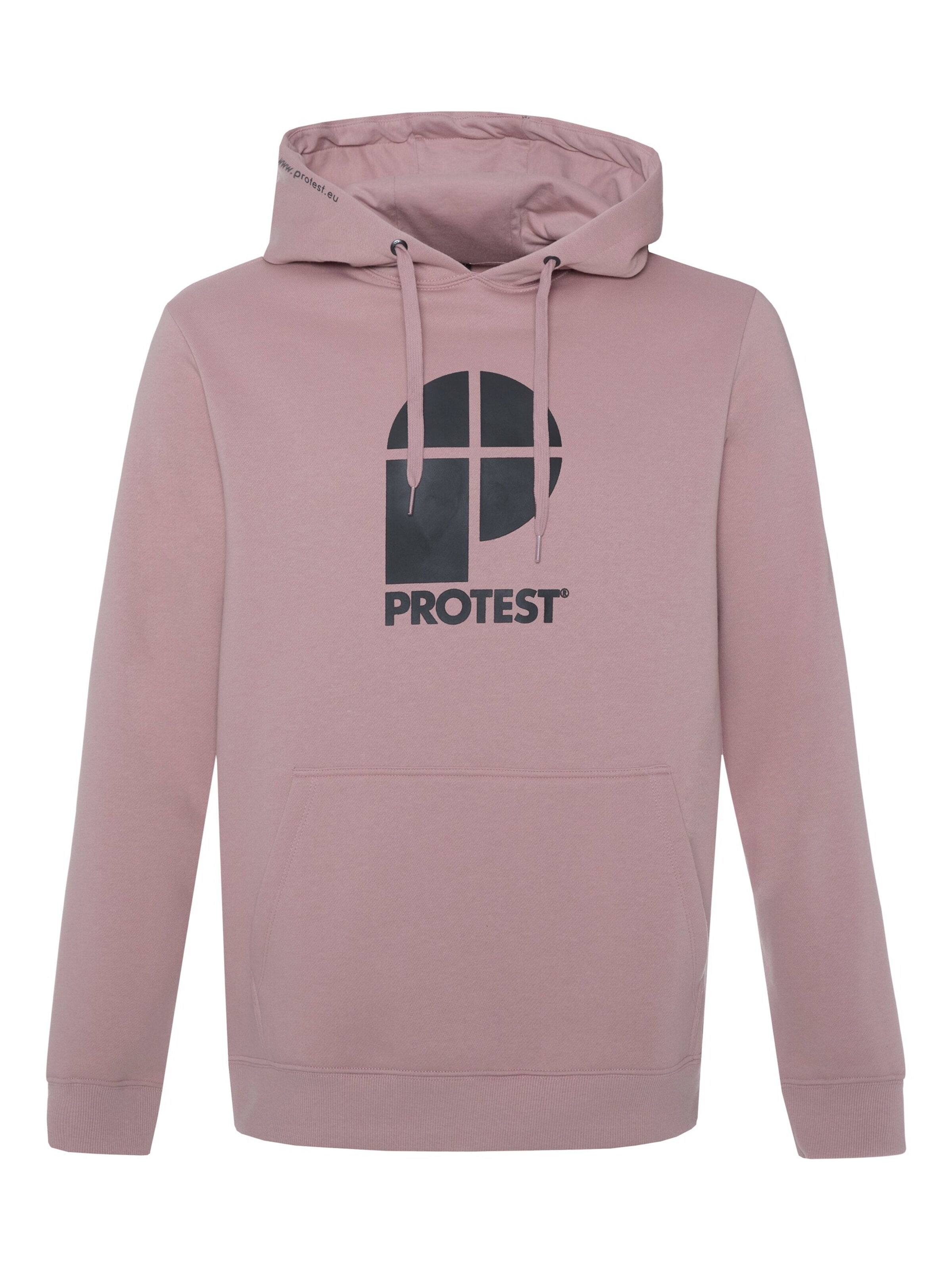 Pull-over 'CLASSIC LOGO HOODY' PROTEST en rose : devant