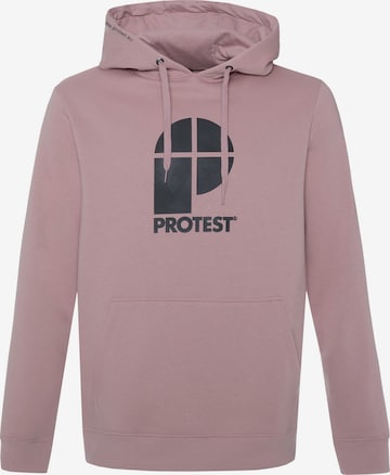 Pull-over 'CLASSIC LOGO HOODY' PROTEST en rose : devant