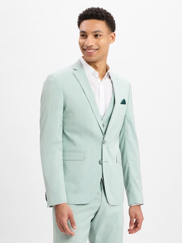 Finshley & Harding Slimfit Colbert ' Oakland ' in Groen: voorkant