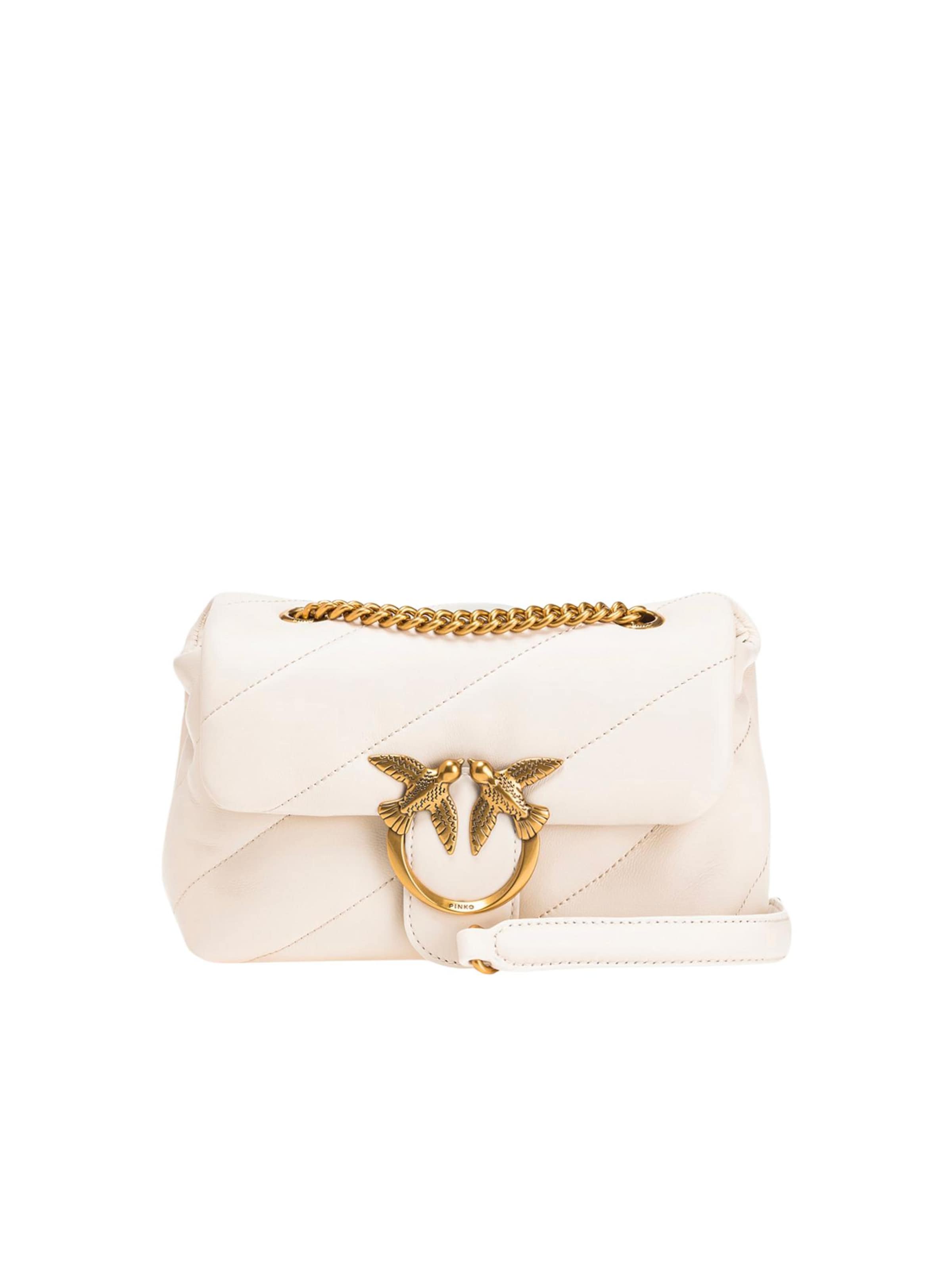 PINKO - Bolso de hombro 'LOVE PUFF MINI CL SHEEP NAPPA 100039 A0F2' en beige: frente