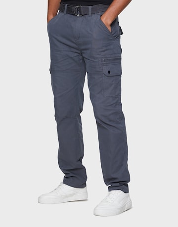 Coupe slim Pantalon cargo 'Pane' Threadbare en bleu : devant