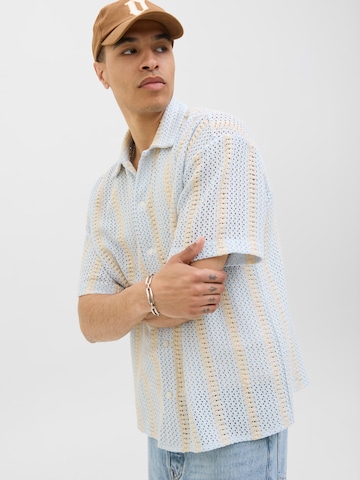 JACK & JONES Comfort fit Button Up Shirt 'JORBellagio' in Blue