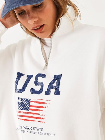 Bianco Lucci Sweatshirt in Weiß