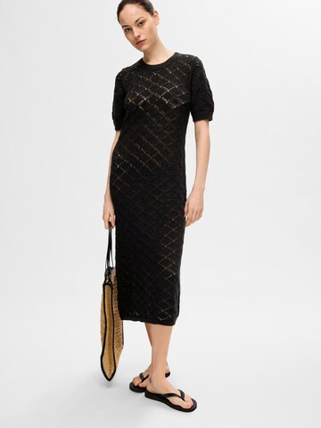 SELECTED FEMME Gebreide jurk in Zwart