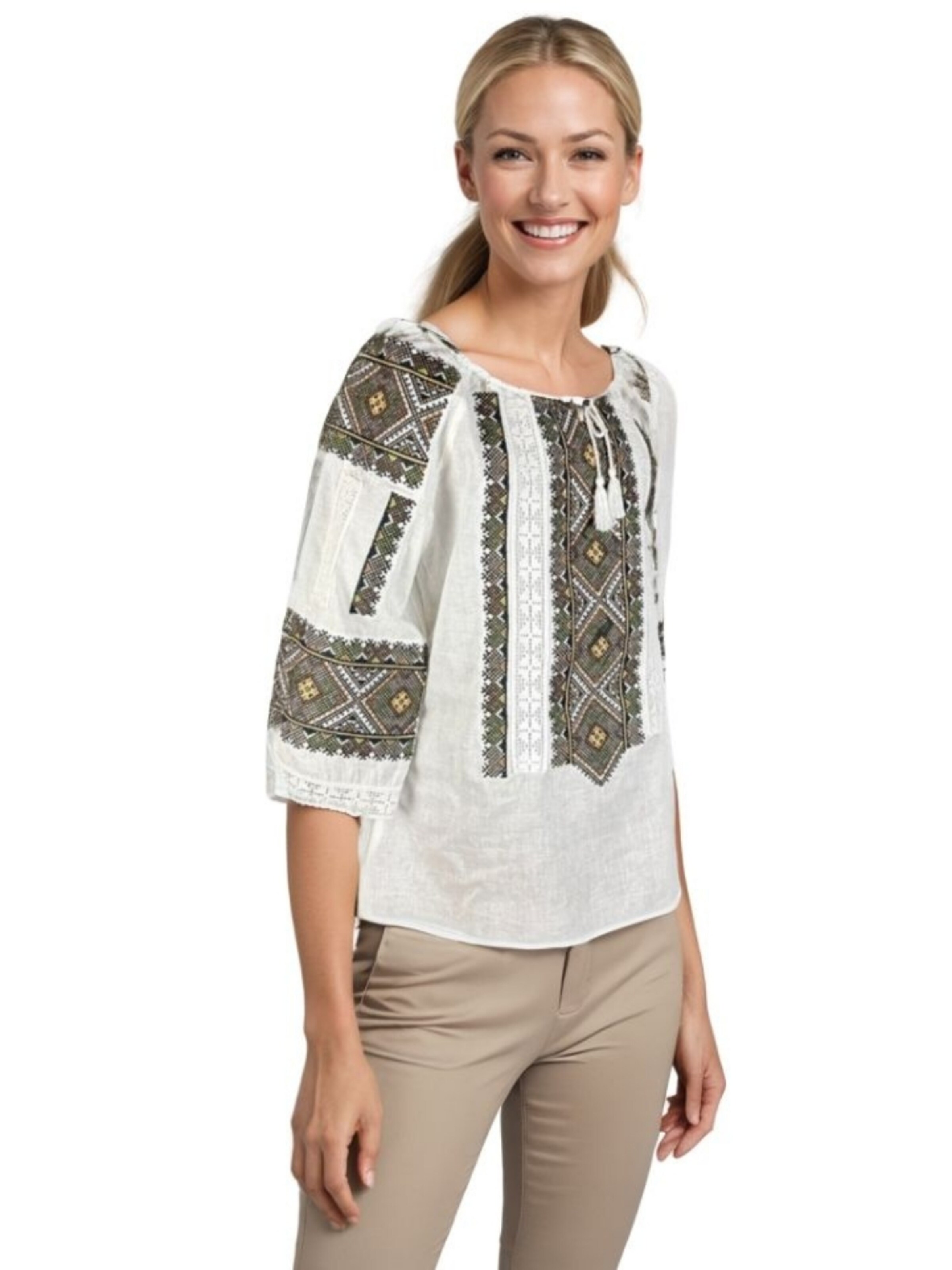 Blouse folklorique Rody’s forever en blanc
