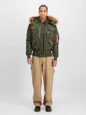 ALPHA INDUSTRIES Between-Season Jacket 'Deflector' in Green: front