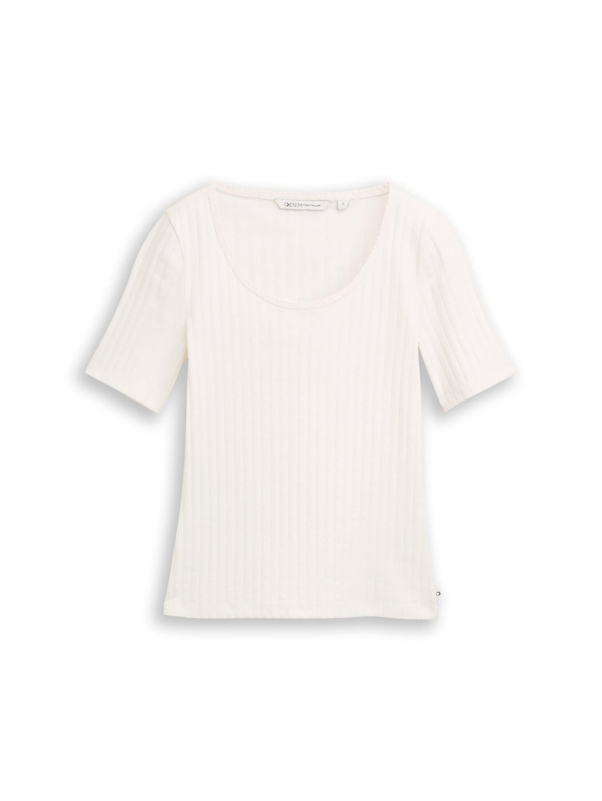 TOM TAILOR DENIM Shirt in White: front
