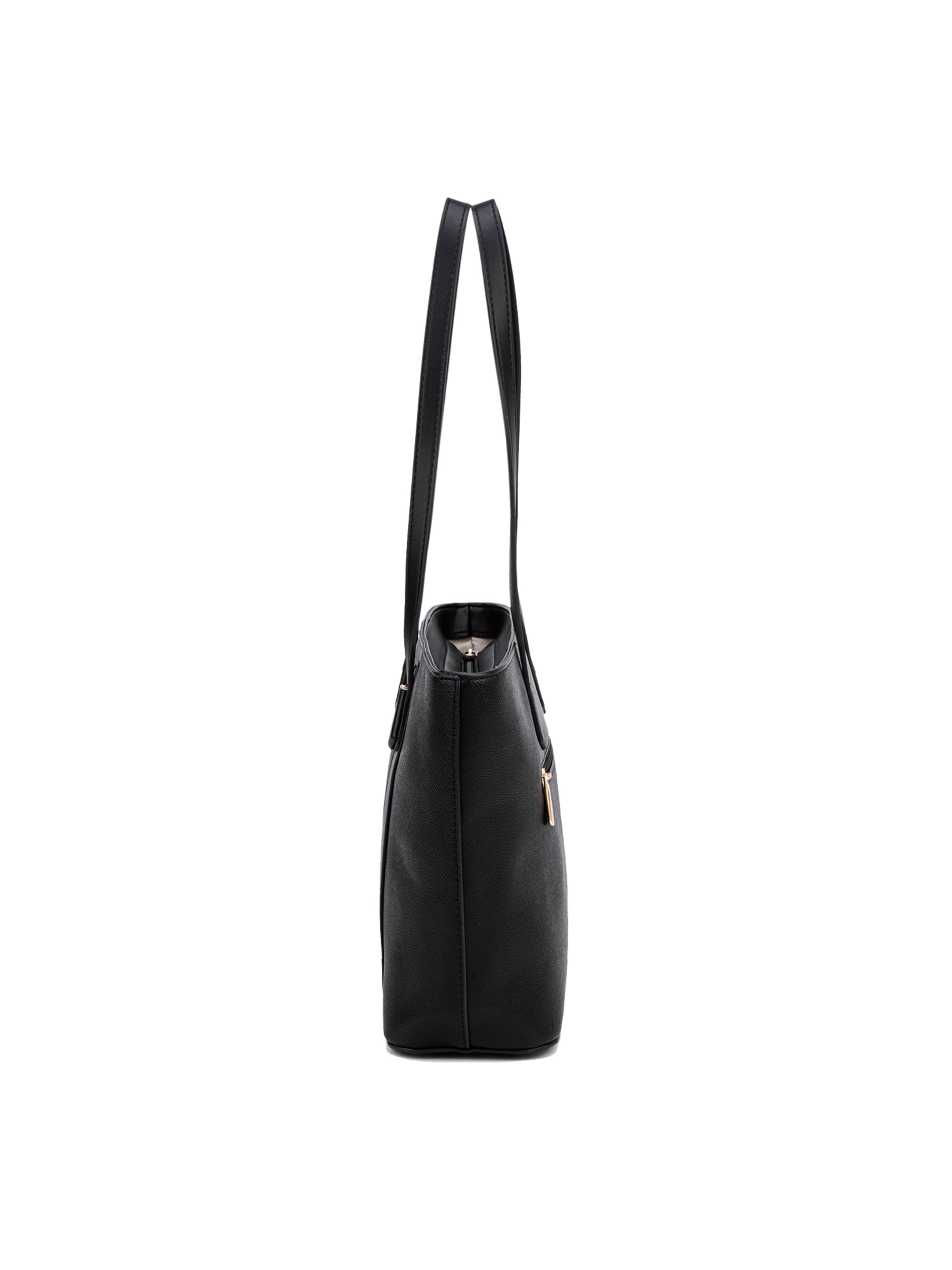 Borsa a spalla 'Borsa a Spalla Donna Vegan Leather 36x23 cm - Chiusura Zip' di David Jones in nero