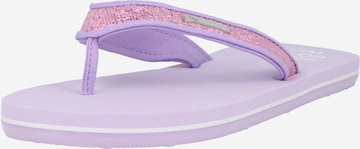 TOM TAILOR T-Bar Sandals in Purple: front