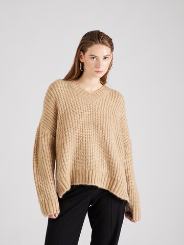 Herrlicher - Jersey 'Lottina' en beige: frente