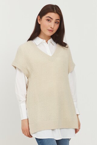 b.young Knitted vest in Beige: front