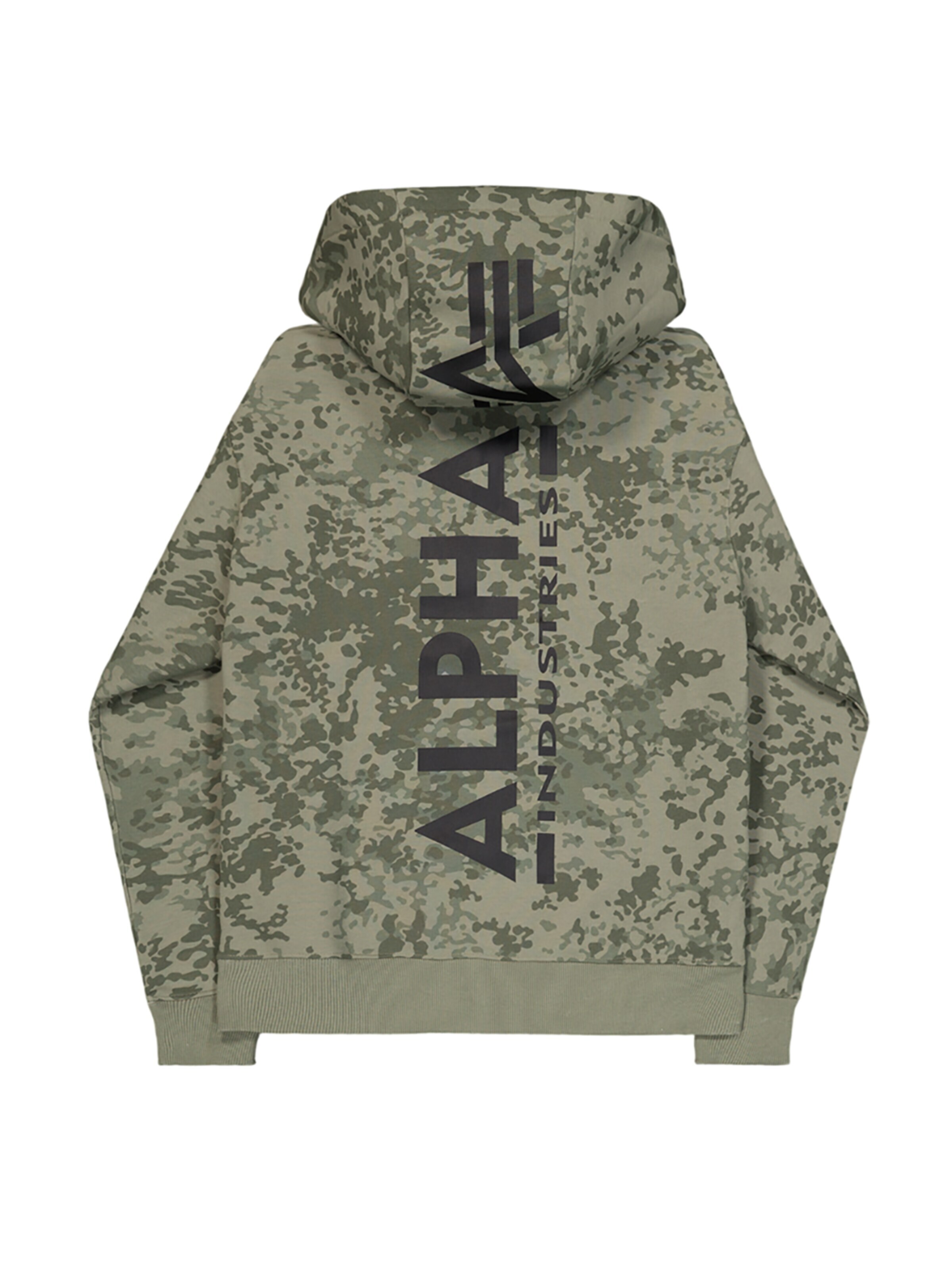 ALPHA INDUSTRIES Sweatshirt 'Back Print Camo'‌‌‌‌‌‌‌‌ in Grün