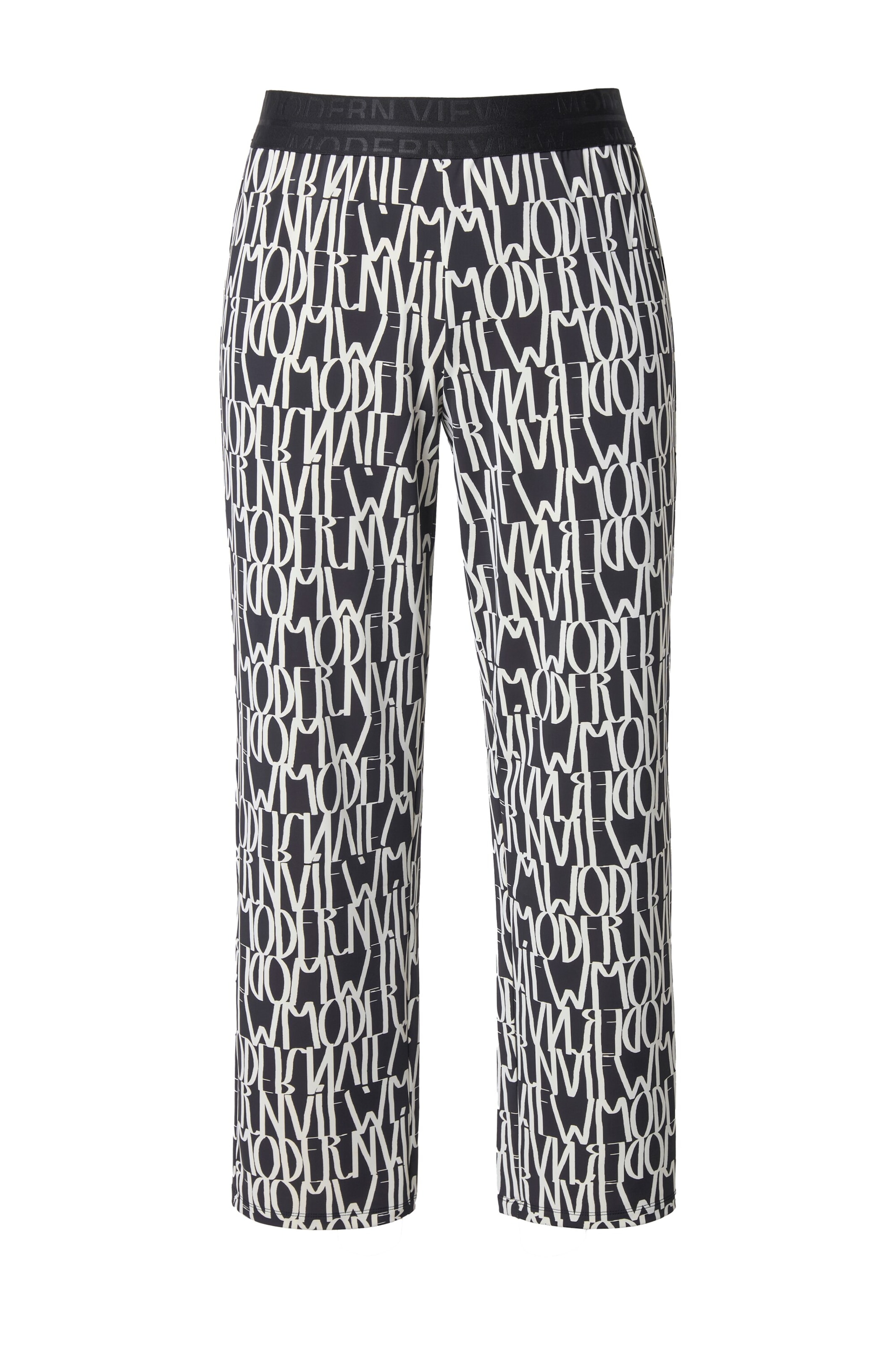 Ulla Popken Regular Hose in Schwarz: Vorderseite