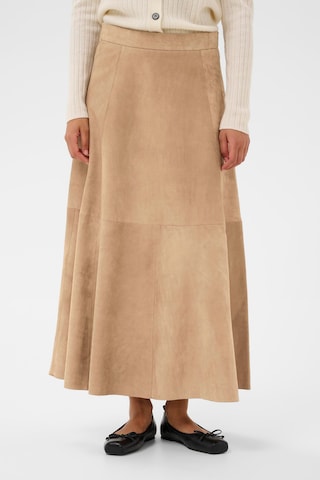 SOAKED IN LUXURY Skirt 'SLParvati' in Brown: front
