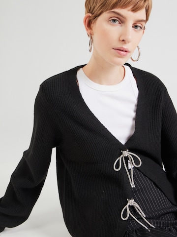 PIECES Gebreid vest 'PCANNA' in Zwart
