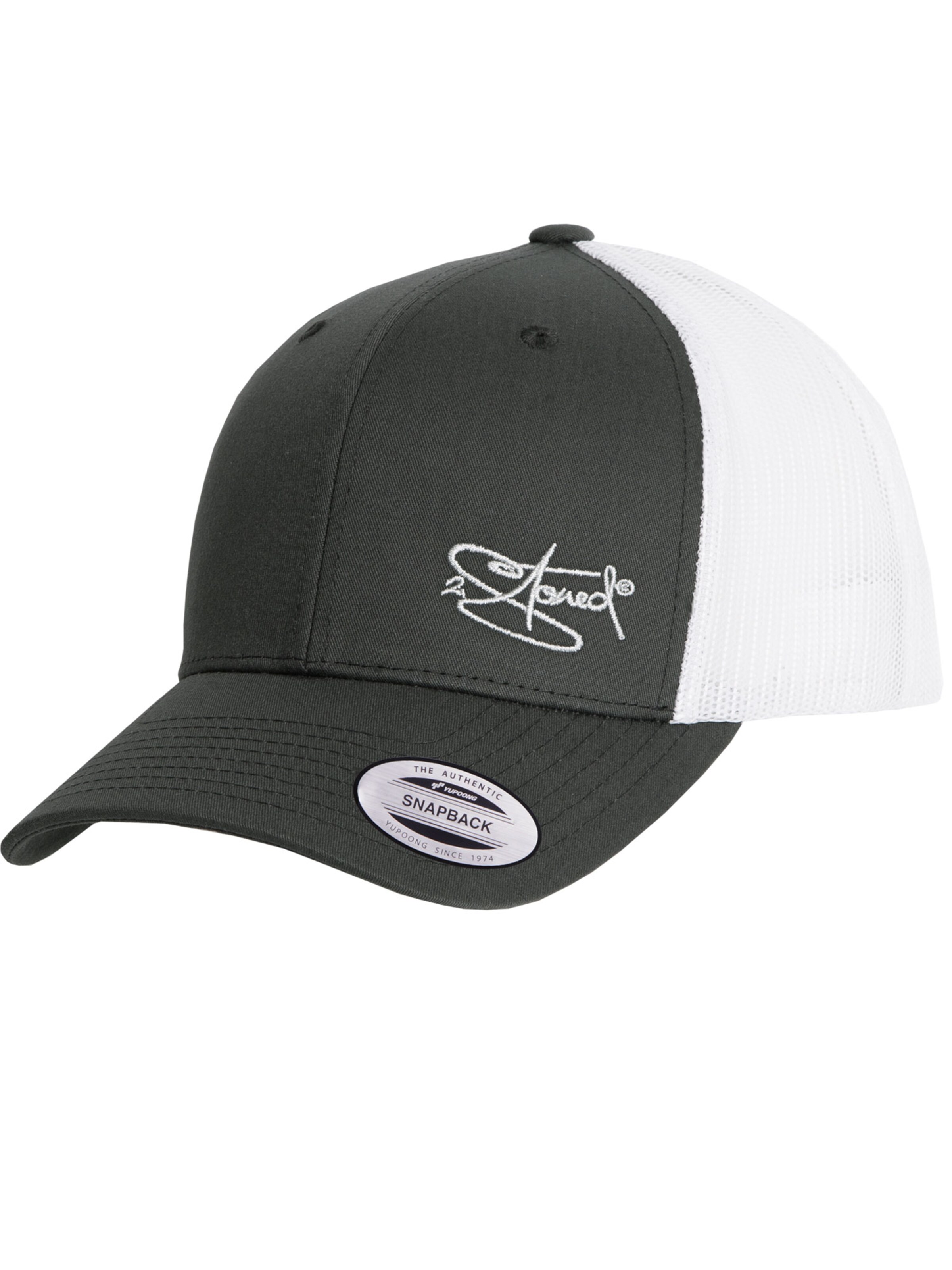 2Stoned Cap 'Flexfit Trucker Retro 2-Tone' in Grey: front