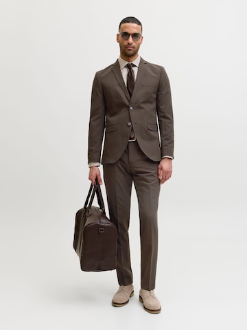 Jack & Jones Premium Slim fit Suit 'JPRFranco' in Brown: front