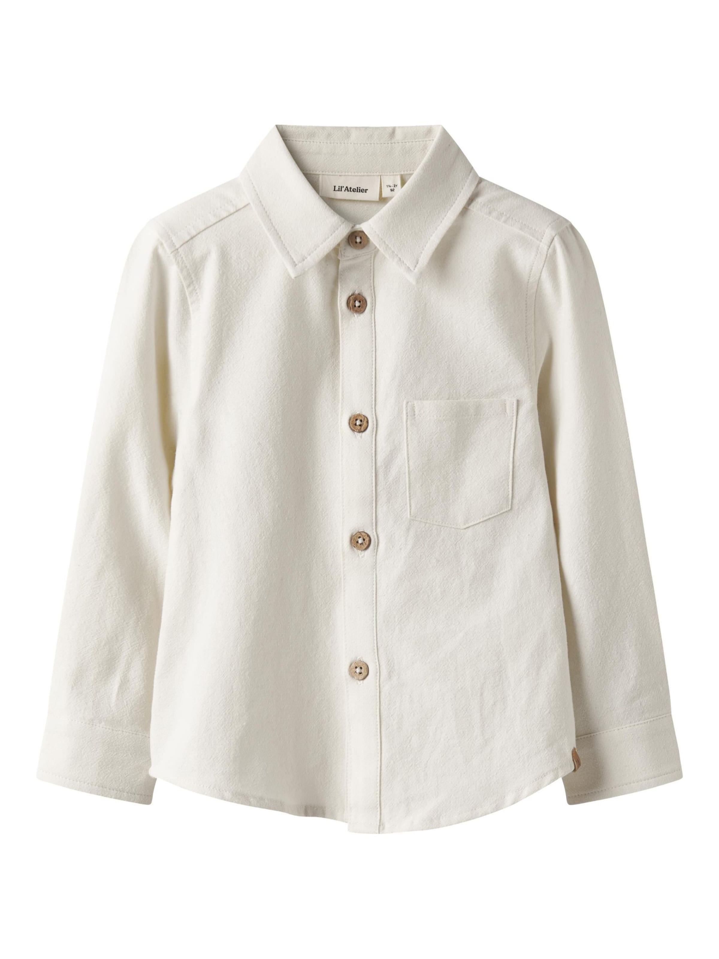 Lil'Atelier - Ajuste regular Camisa en blanco: frente