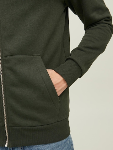 JACK & JONES Sweatjacke 'STAMP' in Grün