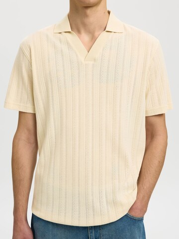 SELECTED - Camiseta en beige