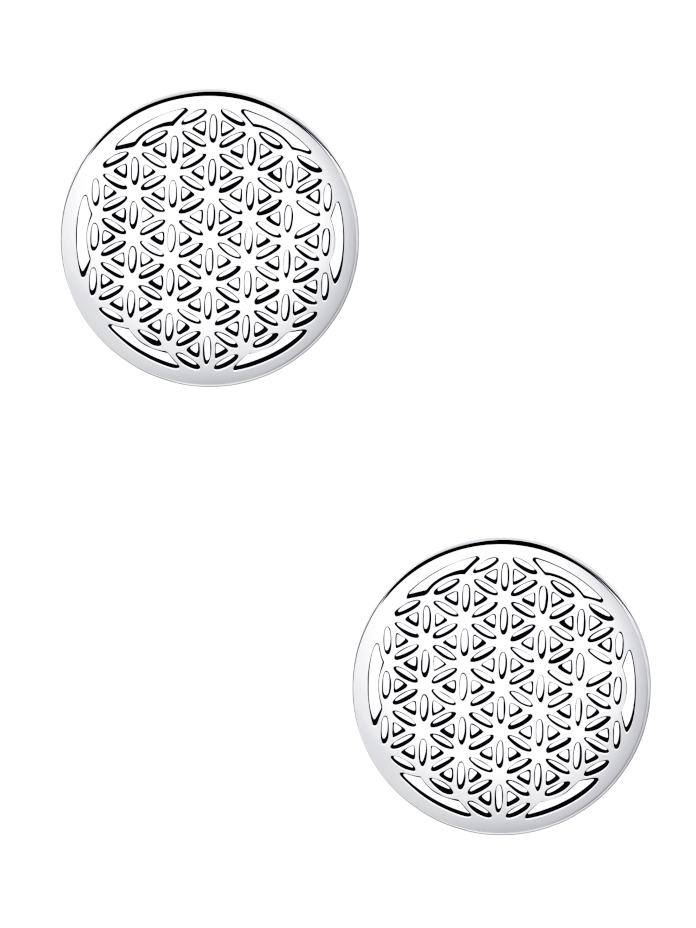 Hey Happiness - Pendientes 'Flower Of life' en plata