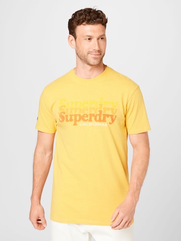 Superdry Shirt 'Cali' in Geel: voorkant
