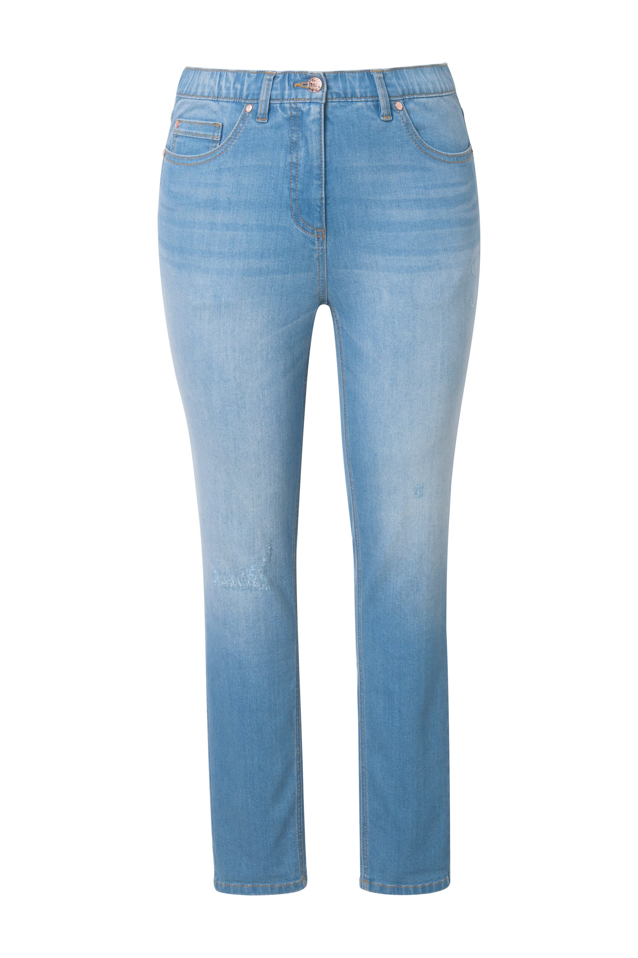 Ulla Popken Regular Jeans in Blauw: voorkant