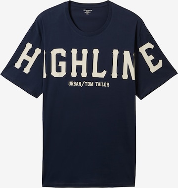 mėlyna TOM TAILOR Men + Marškinėliai: priekis