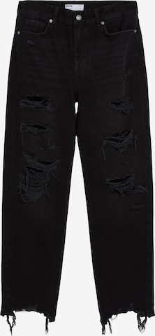 Bershka Loosefit Jeans in Zwart: voorkant