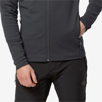 JACK WOLFSKIN Athletic Fleece Jacket 'BAISELBERG' in Grey