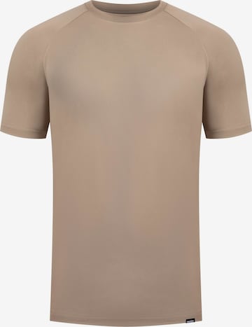 Smilodox T-Shirt Delian Casual Fit in Beige: Vorderseite
