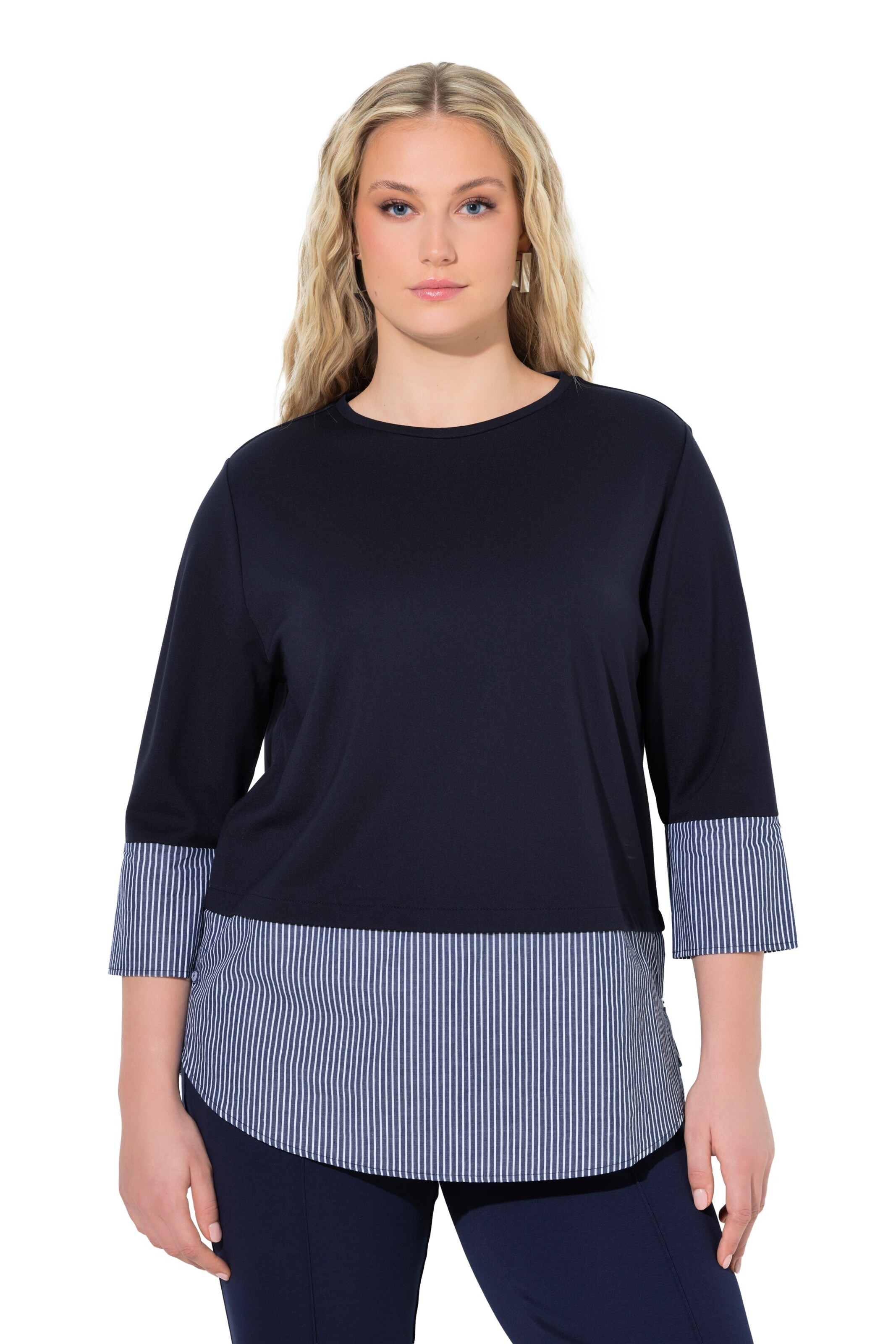 Ulla Popken Sweatshirt in Blau: Vorderseite